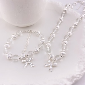 Juego <span class=keywords><strong>de</strong></span> Joyería <span class=keywords><strong>de</strong></span> Cobre con Lazo <span class=keywords><strong>de</strong></span> Diseño <span class=keywords><strong>de</strong></span> Alta Calidad al por Mayor para <span class=keywords><strong>Mujer</strong></span>, Lujoso, para Novia, Boda, Fiesta, con Bola Transparente <span class=keywords><strong>de</strong></span> Oro y Circonita - Product Image 6