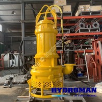 Pompe de dragage électrique submersible Hydroman pour boues, sable et argile avec anneau à jet d'eau ou anneau de coupe