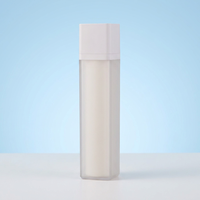 Flacon pompe rotatif sous vide pour lotion, en plastique PP avec surface givrée ASPP, pour emballage de soins de la peau et crème de voyage