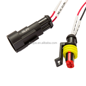 防水汽车电气连接器公/母电缆定制线束 - Product Image 1