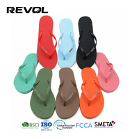 Sandales d'été personnalisées BSCI pour femmes, tongs en PE, sandales à lanières, sandales de plage antidérapantes