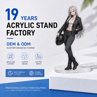 Standee Karakter Akrilik Koleksi Anime dengan Cetakan UV Presisi Embossed & Perak Foil, dan Stamping Foil Emas