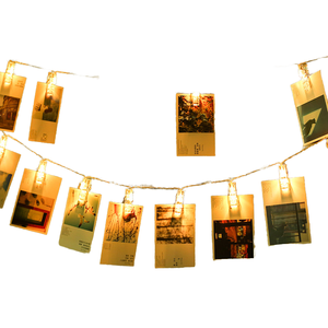 Clip <span class=keywords><strong>LED</strong></span> Cadena de luces Clip DE FOTOS Caja de batería de color Control remoto Decoración de fondo Luces Festivas Navidad Decorativas - Product Image 1