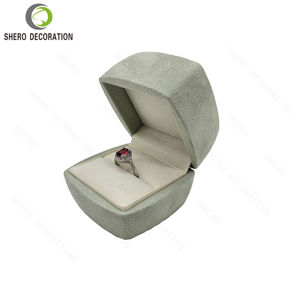 Custom Luxury Trendy Silk Velvet <b>Travel</b> Ring Earring Necklace <b>Jewelry</b> Packaging Storage Boxes Stylish Suede Custom - Product Image 4