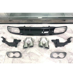 Accessoires de voiture W205 <span class=keywords><strong>C43</strong></span> Style lèvre arrière quatre sorties lèvre arrière pare-chocs lèvre arrière pour Benz Classe C W205 2015-2020 - Product Image 2