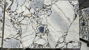 Đá Cẩm Thạch Trắng Voi cho gạch lát sàn khách sạn năm sao, cầu thang và phòng tắm Vanity, đá cẩm thạch trắng với hoa văn lớn màu xanh xám - Product Image 4
