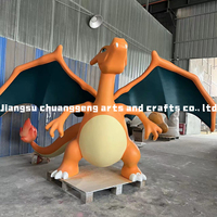 Artisanat en résine Personnages personnalisés Sculpture de Pokémon personnalisée Statue de Charizard