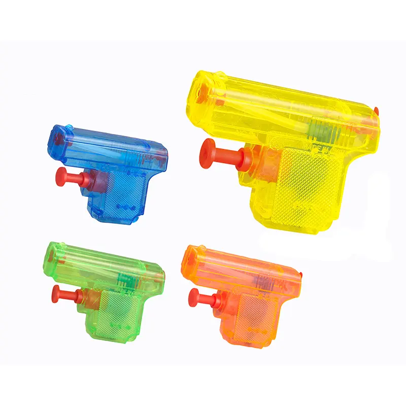 7Cm Mini Transparant Handmatig Veerkracht Promotioneel Waterpistool Speelgoed