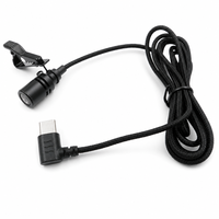 Microphone Lavalier Métallique Type-C Omnidirectionnel avec Câble Tressé de 1,5 m pour Smartphone, Appareil Photo et PC