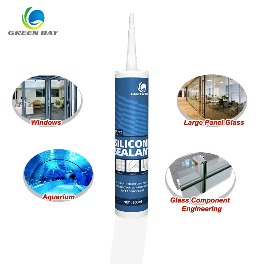 Greenbay Production line Joint Structural Acetic Rtv Price Clear Waterproof Silicone Sealant tube