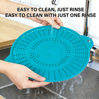 Tapis de cuisson vapeur en silicone avec doubles poignées, tapis de cuisson vapeur antiadhésif résistant à la chaleur / doublure de cuisine réutilisable de qualité alimentaire