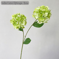 Rangkaian Bunga Pernikahan HGA, Hydrangea Sutra Buatan dengan Batang untuk Dekorasi Vas Meja Ruang Tamu Rumah dan Dekorasi Pesta Hotel