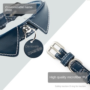 Kalung Hewan Peliharaan Kulit PU Mewah Anti Tarik dengan Pola Kustom yang Dapat Disesuaikan, Promo UFBemo 2024 - Product Image 3
