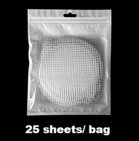 Autocollants en maille pour drain de baignoire, imperméables, activés par l'eau, autocollants adhésifs, 0,5 mm, jetables, 25 pièces/paquet