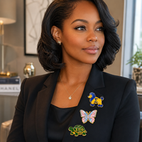 Nouvelle Broche Bijou Personnalisée Tendance pour Femme, Motif Animalier, pour Sororités Grecques (Delta, Sigma, Gamma, Zeta, Chi, OES)