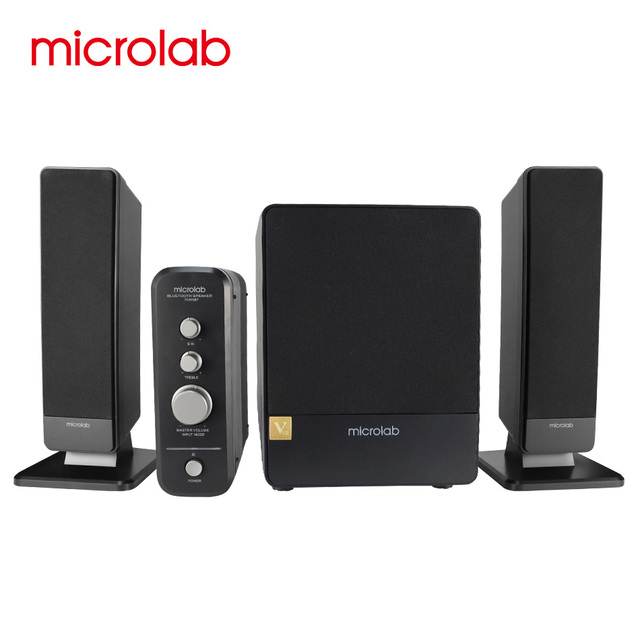 60W Powerful 2.1 3-Speaker Hi-Res Audio System Subwoofer Microlab FC570BT for 5.3 Computer Speakers & Home Audio