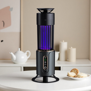Lampe <span class=keywords><strong>anti</strong></span>-moustiques à couverture 360°, piège à insectes silencieux, rechargeable par USB, haute efficacité, sans danger pour les bébés, les femmes enceintes et l'utilisation domestique - Product Image 1