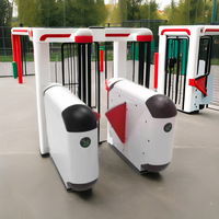 Wan Cartoon Barrière à rabat bidirectionnelle Tourniquet RFID QR Code Contrôle d'accès Porte battante pour la maternelle et l'école