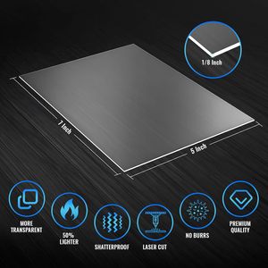 5''x6.9'' Hot Sale Custom Size Transparent Extruded Acrylic <b>Sheet</b> Environmental Friendly Polished Surface Art Deco Style for - Product Image 2