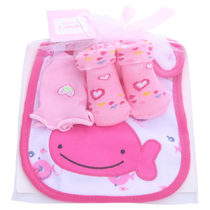 <span class=keywords><strong>Set</strong></span> Regalo di Guanti e <span class=keywords><strong>Calzini</strong></span> per Neonati in Cotone Lavorato a Maglia con Motivi a Righe, Animali e Fiori - Product Image 4