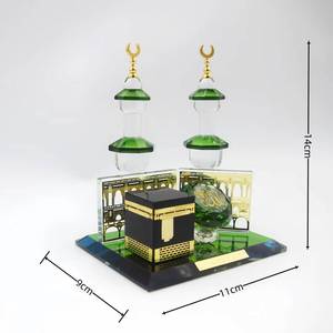 Fábrica de Artesanía en Cristal Vende al por Mayor Símbolos Islámicos Pintados en Oro, Decoraciones de Mesa para Fiestas Musulmanas, Artículos para Ramadán - Product Image 3