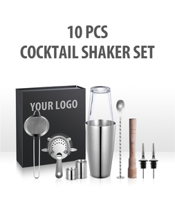 EFINE profesyonel paslanmaz çelik Barware barmen araçları kiti mixbar Bar aksesuarları <span class=keywords><strong>Set</strong></span> kokteyl Shaker seti ile ahşap standı