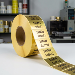 Etiquetas de Lujo para Polvo Liofilizado NMN, Pegatinas Personalizadas de Lámina Dorada y Plateada para Frascos Antienvejecimiento - Product Image 6