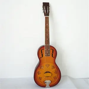 Çin Aiersi Sunburst renk pirinç gövde Blues slayt salonu rezonatör gitar TRG-10SB