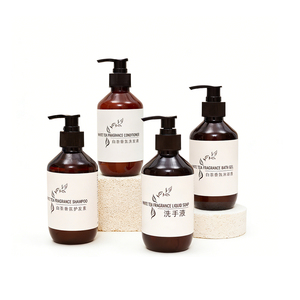 Kit de produits de toilette liquides en vrac pour hôtels et spas, parfum thé blanc, flacon pompe rechargeable - Product Image 1