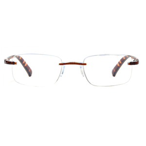 Lunettes <span class=keywords><strong>de</strong></span> lecture sans monture en métal rectangulaires anti-lumière bleue pour hommes, vente en gros d'usine, sur mesure, pour <span class=keywords><strong>presbytie</strong></span> 1.75 3.25 - Product Image 3
