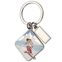 Porte-clés souvenir populaire au design de chat mignon, personnalisé, en métal 3D, alliage de zinc, émail dur, plaqué or