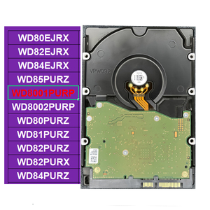 WD8001PURP PRO 8TB SATA 6Gb/s 7200RPM 256MB Cache 3.5Inch HDD Pemantauan Enterprise AllFrame untuk NVR dan CMR 24/7 AllFrame AI - Product Image 1