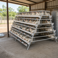 Cage à poules pondeuses à batterie de type A, 4 niveaux, pour 500 poules, pour élevage avicole, à vendre