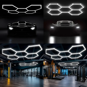 Factory Price 5 PCS <strong>Hexagon</strong> <strong>Lights</strong> Led Aluminum Honeycomb <strong>Panels</strong> 6500K Cool White for Workshop Tool Wall Garage Lighting - Product Image 6
