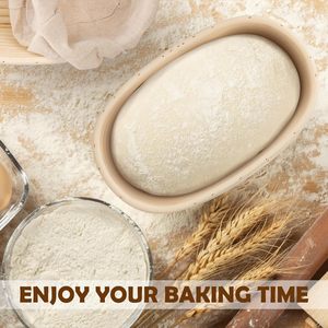 Modern Artisan Sourdough <b>Bread</b> Making Kit Handmade Rattan Proofing <b>Basket</b> with Eco-Friendly Design for Kitchen Bakery - Product Image 4