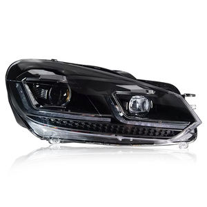Feux de voiture pour VW <span class=keywords><strong>Golf</strong></span> <span class=keywords><strong>6</strong></span>, projecteur de phare, lentille de projecteur Golf6 Mk6, signal dynamique, phare LED, feux de jour, accessoires automobiles - Product Image 5