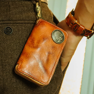 Nouvel étui à <span class=keywords><strong>clés</strong></span> de voiture multifonctionnel et polyvalent en <span class=keywords><strong>cuir</strong></span> tanné végétal fait main, style vintage, à suspendre à la ceinture pour <span class=keywords><strong>homme</strong></span>, idéal pour les pick-up - Product Image 1