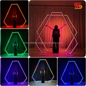 Luces LED de Neón RGB para Decoración de Entrada de Pasillos en Eventos y Bodas, Arco de Túnel Geométrico - Product Image 2