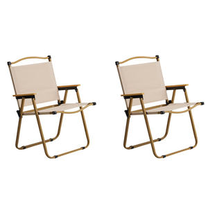 Paquete de 2 Sillas Plegables Portátiles Ligeras para Camping, de Aluminio y Tela Oxford, para Uso en Exteriores, Playa y Jardín - Product Image 1