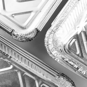 RE3G Wholesale Aluminium Foil Food Container Disposable Food <b>Storage</b> Container Aluminum Foil Tray With Lid - Product Image 5