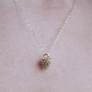 Collar de Piña, Lindo Collar de Ardilla, Joyería de Bellota, Acero Inoxidable 316L, Chapado en Oro de 18k, Collar de Piña - Product Image 3