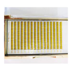 Extensions de cils synthétiques 2D personnalisées faites à la main, marque privée, pour maquillage quotidien professionnel, cils foncés éclatants - Product Image 6