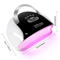 Kit de Manicura con Lámpara UV LED de Metal y Taladro, Equipo de Curado Rápido para Esmalte de Gel