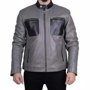 Veste en cuir pour hommes de haute qualité col à capuche tissu d'hiver léger Logo personnalisé taille XL-nouveauté veste à la mode OEM/ODM - Product Image 1