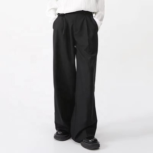 FY nouveau automne <span class=keywords><strong>classique</strong></span> jambe large coton Cargo <span class=keywords><strong>pantalon</strong></span> plissé personnalisé broderie Logo hommes haute qualité kaki bureau <span class=keywords><strong>pantalon</strong></span> pour hommes - Product Image 1