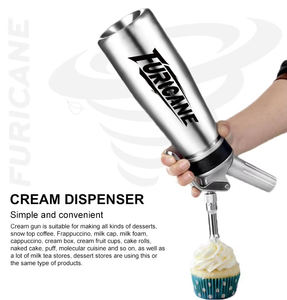 Distributeur de crème fouettée Furicane, bouteille en aluminium 500 ml, crème fouettée blanche - Product Image 5