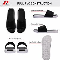 Sandalias de PVC con Logotipo Personalizado al por Mayor, Sandalias de Dos Tonos Antideslizantes con Punta Abierta para Hombres y Mujeres, para Uso en Hoteles, Playas, Piscinas, Interiores y Exteriores