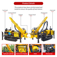Foreuse hydraulique sur chenilles diesel de 600 m avec moteur et pompe