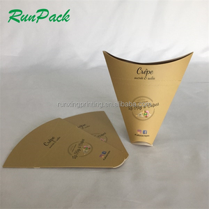 Cono de crepé para comida, gofrera desechable para embalaje de alimentos, caja de papel, soporte de cono de papel - Product Image 2