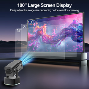 Projecteur de cinéma maison <span class=keywords><strong>Android</strong></span> YUXU HCS350KTV, console de jeux TV, 1080P HD WiFi, divertissement familial portable, 8 Go de mémoire, plus de 20 000 jeux - Product Image 1